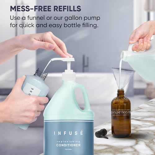 Terra Pure Infuse Hotel Conditioner | 1 Gallon | Designed to Refill Soap Dispensers (Set of 4)