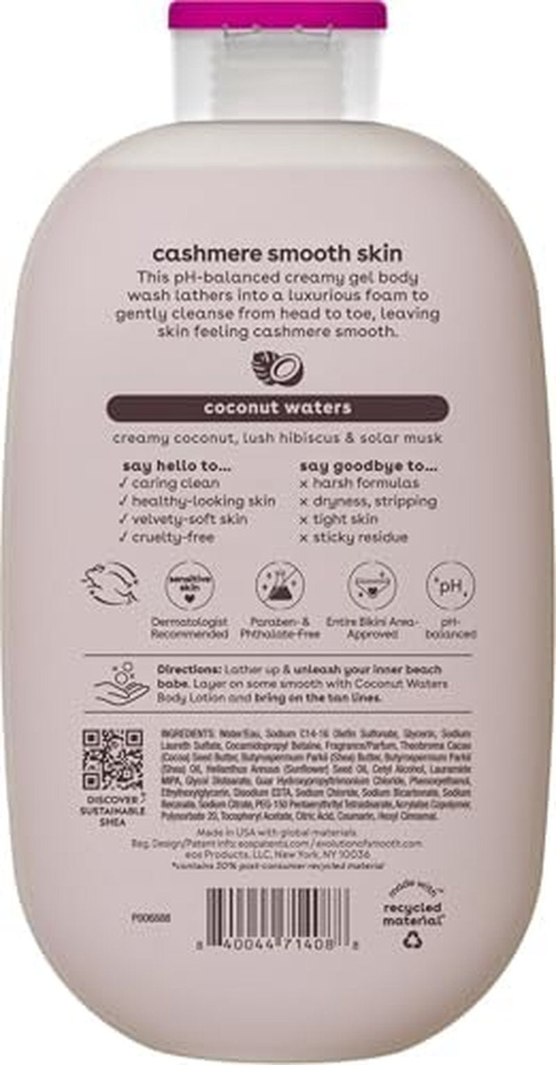 EOS Cashmere Body Wash - Coconut Waters Moisturizing Gel with Shea Butter & Vitamin E | 16 fl oz