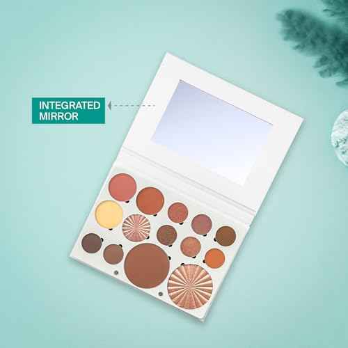OFRA Pro Palette Boho - 4-in-1 Full Face Makeup Palette with Blush, Eyeshadows, Highlighter, Bronzer, Banana Powder - Powder Makeup Palette with an Mirror - Travel-Friendly & Cruelty-Free