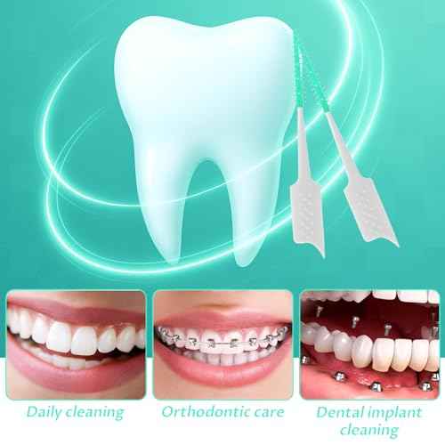 300 Pcs Dual-Use Interdental Brushes Disposable Dental Picks Soft Silicone Interdental Brush Premium Dental Floss Picks for Adults Teeth Health Cleaning Tools (Green)