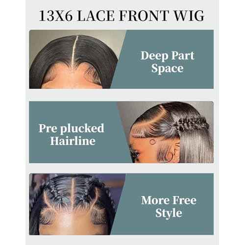 20 Inch Straight Wigs Human Hair Can Last 6-9 Months 200 Density HD Lace Front Wigs Human Hair 13x6 Real Human Wig Pre Plucked Tangle-Free Natural Black for Women