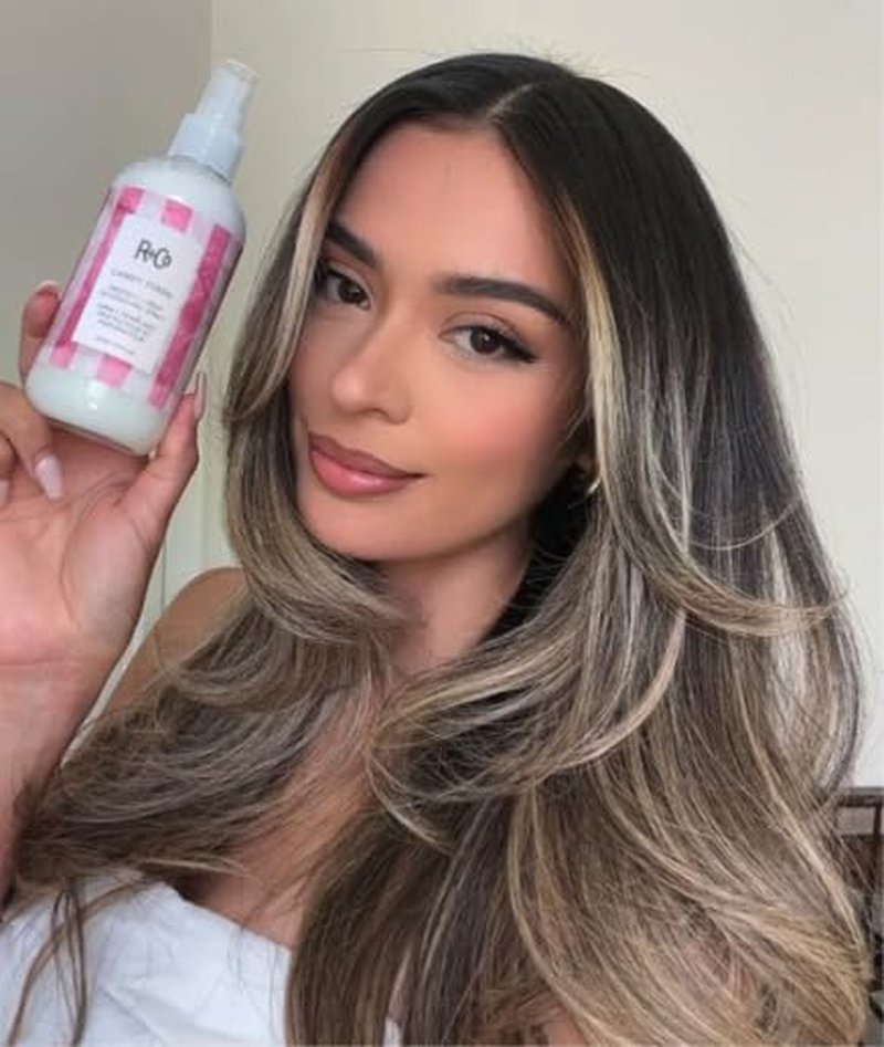 R+Co Candy Stripe Detangling Spray - Instantly Nourishes Hair, Prevents Breakage | Vegan & Cruelty-Free | 8.5 Fl Oz