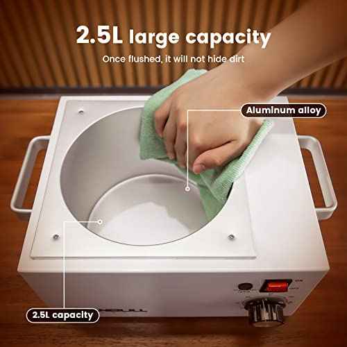 Anbull 5.5lb Professional Single Wax Warmer, Electric Lagre 2.5L Wax Heater Pot for Hair Removal with 20-120¡É Temperature Control, Paraffin Hot Facial Skin SPA Equipment