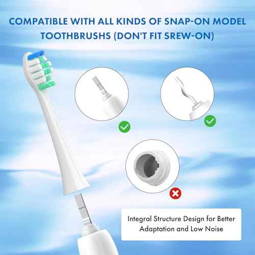 Replacement Toothbrush Heads Compatible with Philips Sonicare£º10 Pack Soft Replacement Electric Brush Head for 4100 5100 6100 HX9023/65 W Optimal Plaque Control Snap-on System