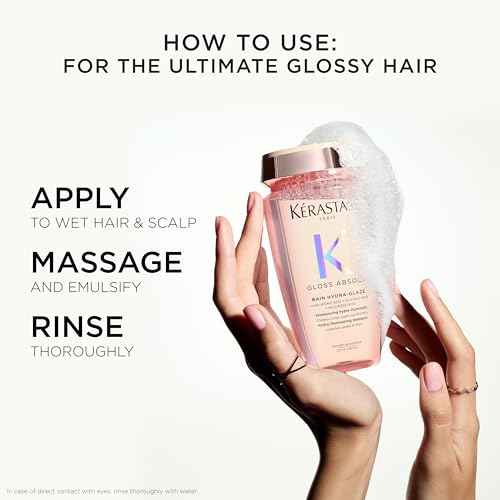 Kerastase Gloss Absolu High-Shine Anti-Frizz Shampoo - Cleanses & Reveals Ultimate Shine, for Glossy & Bouncy Hair