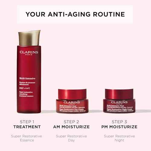 CLARINS Super Restorative Treatment Essence | Anti-Aging Face Lotion For Mature Skin Weakened By Hormonal Changes | Visibly Smoothes, Refines Pores, Softens Skin and Restores Radiance | 6.7 Fl Oz