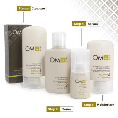 Organic Male OM4 Normal STEP 3: Age-Defying Antioxidant Serum - Men anti-aging light facial Vitamin C solution refines fine lines and wrinkles for men