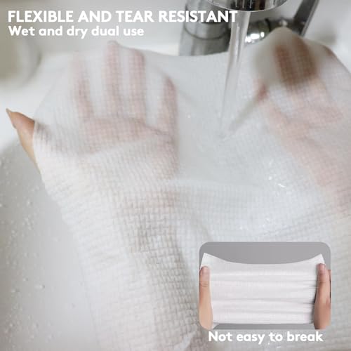 RGBB Clean Face Towels 10"¡¿12", Disposable, Ultra-Absorbent, Hypoallergenic & Soft Makeup Remover Dry Wipes, Pamper Your Face, Hygienic Towelettes, for All Skin Types£¨200 Count£©