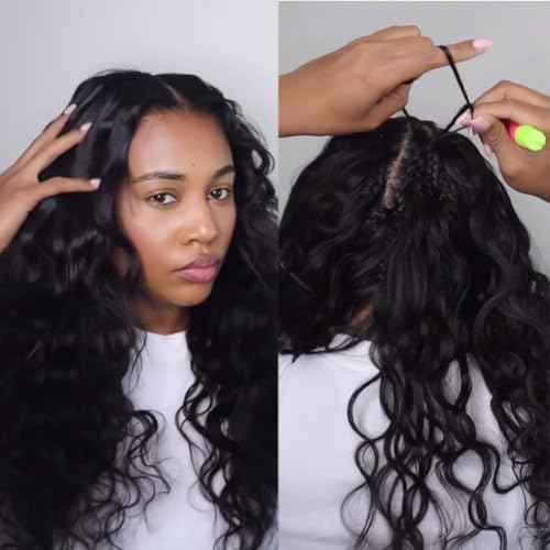 Body Wave Pre Separated Crochet Human Hair Braids Extensions Body Wave Brazilian Virgin Hair for Boho Braiding Knotless Feather Hair Extensions For Black Women Natural Color 16inch 60g