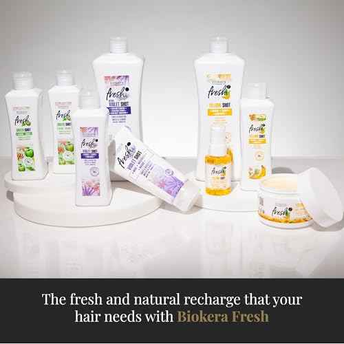 SALERM - Purple Shampoo for Blonde, Gray, Highlighted, or Bleached Hair - Biokera Fresh Violet - 300 ml - Violet Shampoo - Tones and Brightens - Maintains Color - Sulfate-Free and Paraben-Free