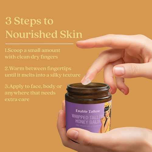 Face & Body Cream ? Whipped Beef Tallow & Manuka Honey Balm for Dry Skin, Eczema & Sensitive Skin ? Natural Moisturizer, Lavender Scent, 4oz