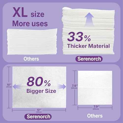 Disposable Face Towels, 10" x 12" Pearl Texture, Lint Free Ultra Thick Face Towelettes for Sensitive Skin, Extra Soft Makeup Remover Skincare Dry Wipes, 50 Count