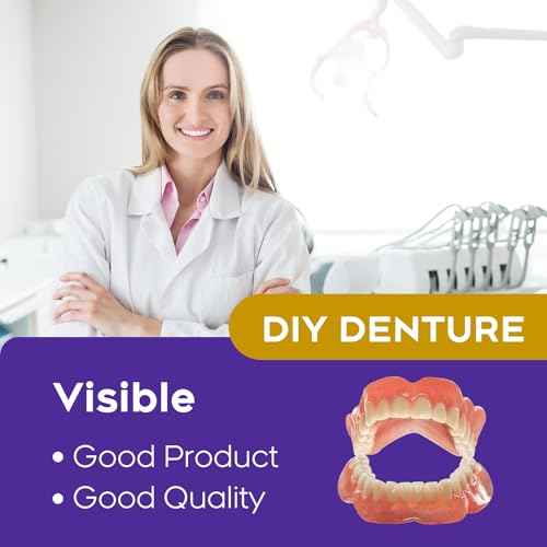 DIY Denture Kit - Full Set Fake Teeth for Top & Bottom | Functional Homemade Denture Combo, Repair Missing Teeth, Create Perfect Smile at Home - CS0725-3