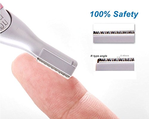 Skiennix Mini Rotatable Lady Shaver - Electric Bikini & Facial Precision Trimmer Kit | Battery Operated Hair Remover