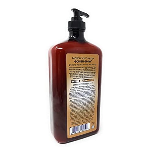 Bundle Of Malibu Moisturizer 40% More Free: Malibu Hemp Tattoo Enhancing Body Moisturizer 25 FL OZ & Malibu Hemp Golden Glow 25.4 FL OZ