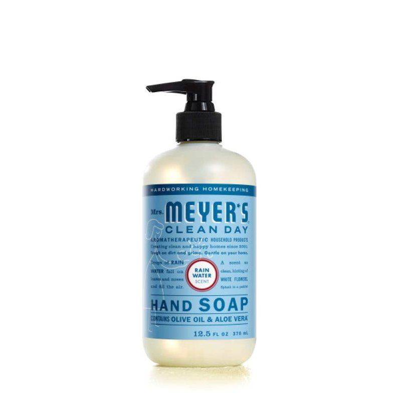 MRS. MEYER'S CLEAN DAY Hand Soap, Made with Essential Oils, Rain Water, 12.5 fl. oz - Pack of 6