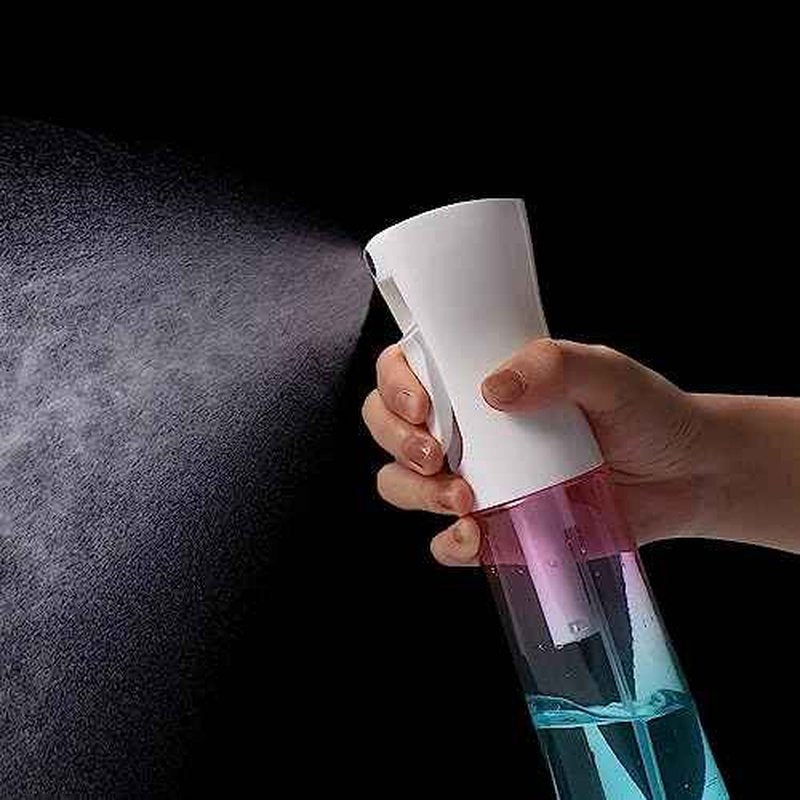(2 Packs) Hair Spray Bottles, Continuous Water Mister Spray Bottle Empty for Hairstyling, Skin Care, Cleaning and Plant Spraying, 300ml/ 10 Oz (ORANGE+BLUE)