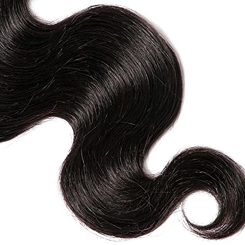 Body Wave Bundles Human Hair Unprocessed Brazilian Virgin 3 Bundles 28 30 32 Inch Natural Black ZevPiul Body Wave Bundle Human Hair Extensions 50 Gram Per Bundle