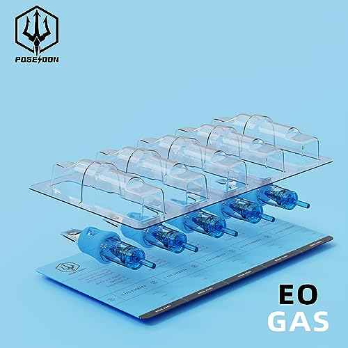 POSEIDON Professional Tattoo Cartridges Needles 50-Pack, Assorted Sizes #10 Round Liner Shader Curved Magnum, 3RL/5RL/7RL/9RL/11RL/3RS/9RM/15RM/9M1/15M1, Disposable Needles with Membrane,Universal Fit