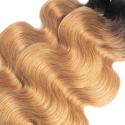 Honey Blonde Bundles 1B27 Ombre Bundles 20 22 24 Inch Blonde Body Wave Human Hair Bundle Double Weft Brazilian Unprocessed Virgin Hair