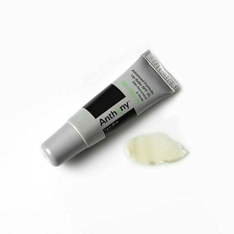 Anthony SPF 25 Lip Balm with Sunscreen for Lips 4-Pack, Contains Green Tea Extract Shea Butter and Vitamin E Moisturizing Repair Treatment for Chapped and Dry Lips Hydrates Protects and Nourishes Lips