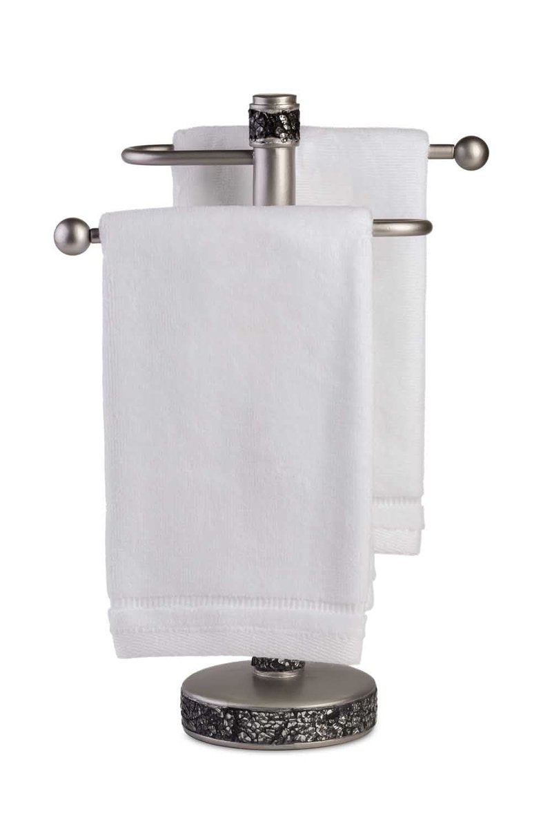 Creative Scents Cotton Fingertip Towel Set - 4 Pack - 11 x 18 Inches Decorative Extra-Absorbent and Soft Terry, Small White Hand Towels for Bathroom and Powder Room, Guest and Housewarming Gift