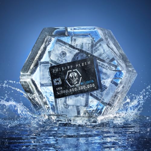 Philipp Plein ? Eau de Toilette No Limits Super Fresh 90 ml ? Parfum Homme ? Notes Fra?ches et Bois?es ? Une Vague d'?nergie, d'H?donisme et de Succ?s ? Bois? Frais ? Flacon en Verre Laqu? Noir et Bleu