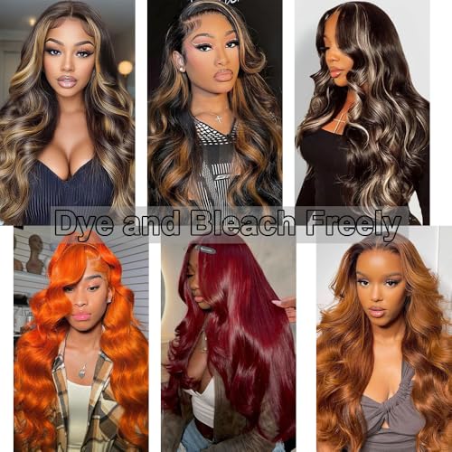 13x6 Body Wave Lace Front Wigs Human Hair Pre Plucked 250% Density HD Transparent Lace Frontal Wigs Human Hair for Women 12A Glueless Wigs with Baby Hair (250% density 13x6 Body wig, 22 Inch)