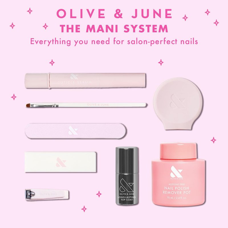 Olive & June Long Lasting Nail Polish | Star Wars: The Mandalorian & Grogu | No Lamp Needed Lasts up to 10 Days | Salon-Quality Gel-Like 15-Free Vegan & Cruelty-Free Chip-Resistant | Grogu Polish Set
