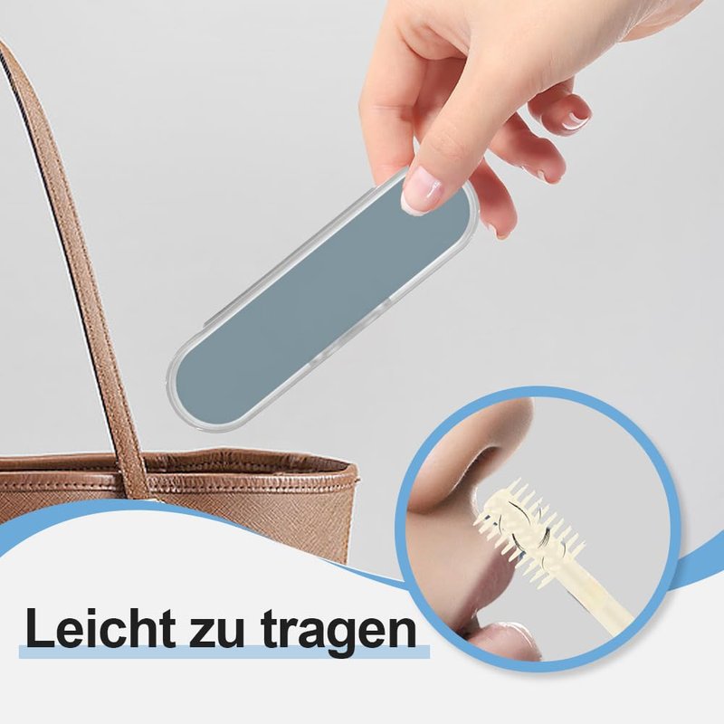 2-in-1 Nasal Hair Cutter, 2026 New Manual 360° Rotating Nostril Hair Removal Tool with Storage Box, Nose Hair Trimmer Travel Essentials for Women and Men (Beige, 3)