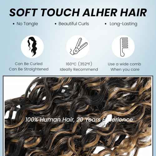 ALHER #F1B/27 Black and Blonde Highlight Water Wave 5x5 Larger Lace Closure, 12A Skunk Stripe Wet n Wavy Free Part Melt Lace, 100% Virgin Remy Human Hair Pre Plucked With Baby Hair 150% Density 18 IN