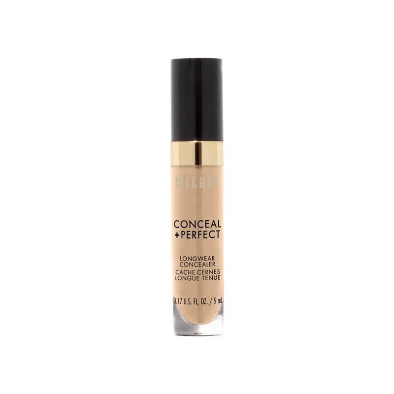 Milani Conceal + Perfect Longwear Concealer - Light Natural (0.17 Fl. Oz.) Vegan, Cruelty-Free Liquid Concealer - Cover Dark Circles, Blemishes & Skin Imperfections for Long-Lasting Wear