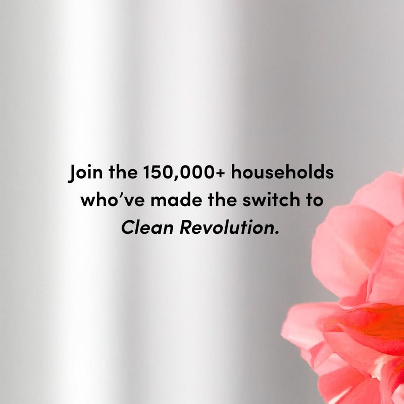 Clean Revolution Foaming Hand Soap, Gentle, Moisturizing, Ready To Use Formula, Real Essential Oils, Gluten Free, Geranium Mint, 128 Fl Oz
