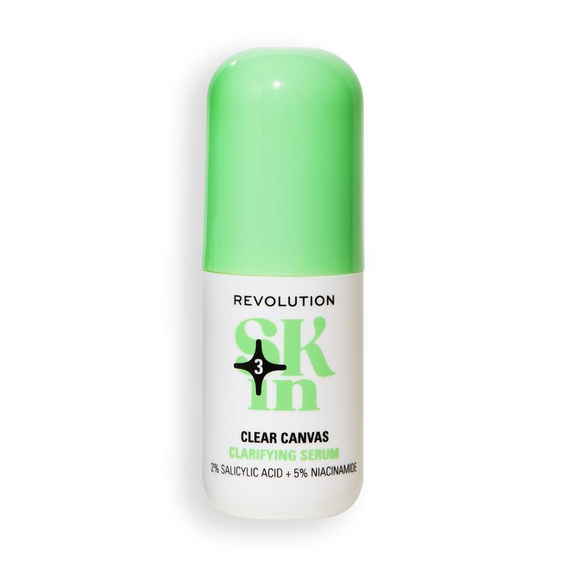 Revolution Skin, Clear Canvas 5% Niacinamide & 2% Salicylic Acid Clarifying Face Serum, Helps Even Skin Tone, Vegan & Cruelty-Free, 1.01 fl oz