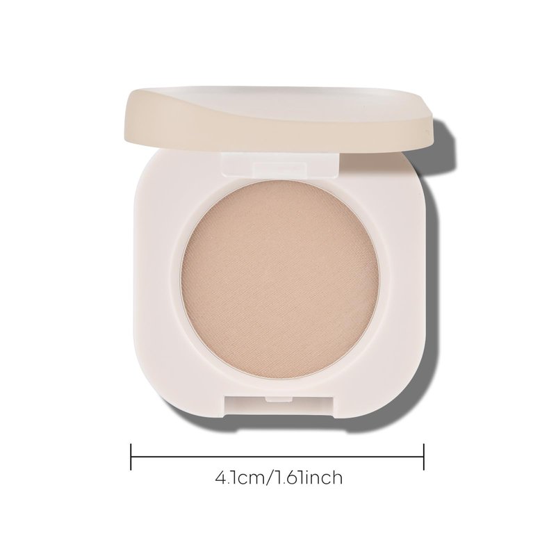 KYDA Beige Brown Matte Single Eyeshadow, Matte Nude Brown Eyeshadow Compact, Ultra-fine Lightweight, Crease-proof High Pigmented Formula, Korean Mini Eyes Makeup, Milk Tea