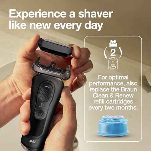 Braun Electric Shaver Head Replacement Part 92B Black, Compatible with Series 9 Electric Razors for Men
