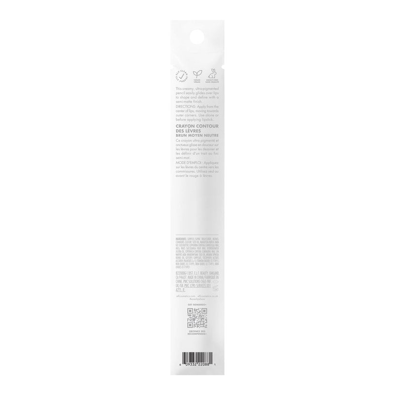 e.l.f. Cream Glide Lip Liner, Highly-Pigmented Pencil For Shaping & Sculpting Lips, Semi-Matte Finish, Vegan & Cruelty-Free, Fuschia Forward