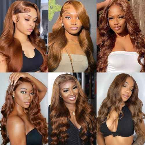 Chocolate Brown Lace Front Wig Human Hair 12A 250% Density HD Glueless Colored Brown 13X6 Body Wave Lace Front Wigs Human Hair pre Plucked with Baby Hair 22 Inch