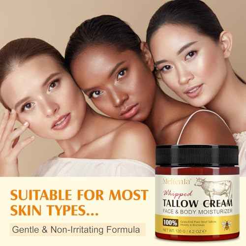 Beef Tallow for Skin, Tallow and Honey Cream Natural Tallow Face Moisturizer,Hydrating Beef Tallow Balm Deeply Moisturizing for Face & Body Skin Care