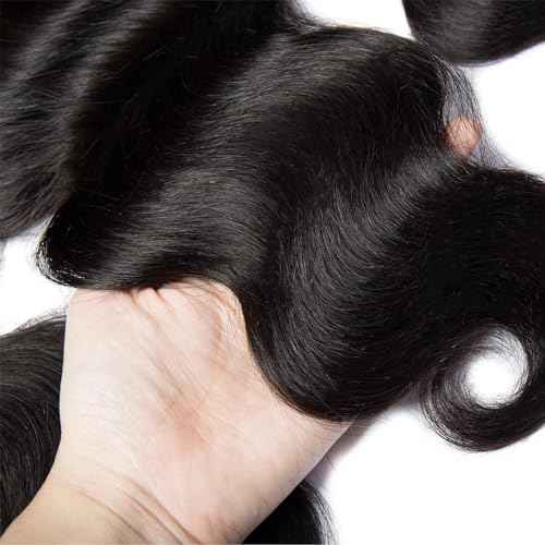 Lemoda 13x4 Frontal Body Wave HD Transparent Lace Frontals Brazilian Virgin Human Hair Lace Frontal Closure Natural Black 22 Inch