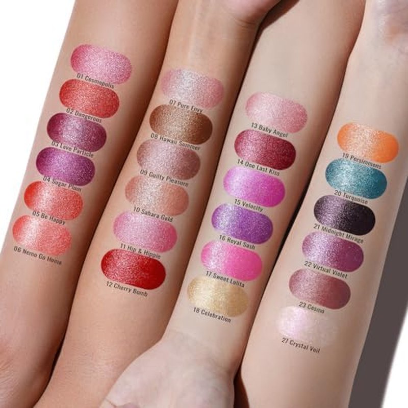 Oulac Metallic Lipstick - Lightweight Hydrating Formula, Full Coverage in Metallic Golden Nude, Vegan Beauty