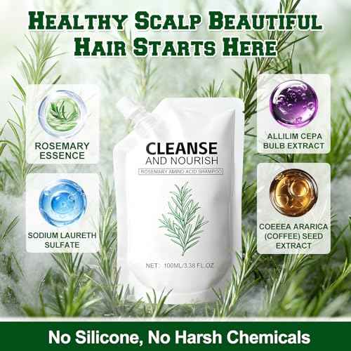 Rosemary Amino Acid Shampoo,Hair Growth Shampoo for Thinning Hair Women and Men Hair Loss£¬Strengthen Scalp with Natural formula- 2 Packs