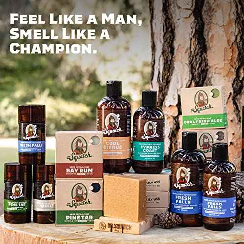 Dr. Squatch Men's Natural Bar Soap, Shampoo, Conditioner, Deodorant, and Accessories - Fresh Falls, Summer Citrus, Coconut Scents - Great Natural Grooming Gift