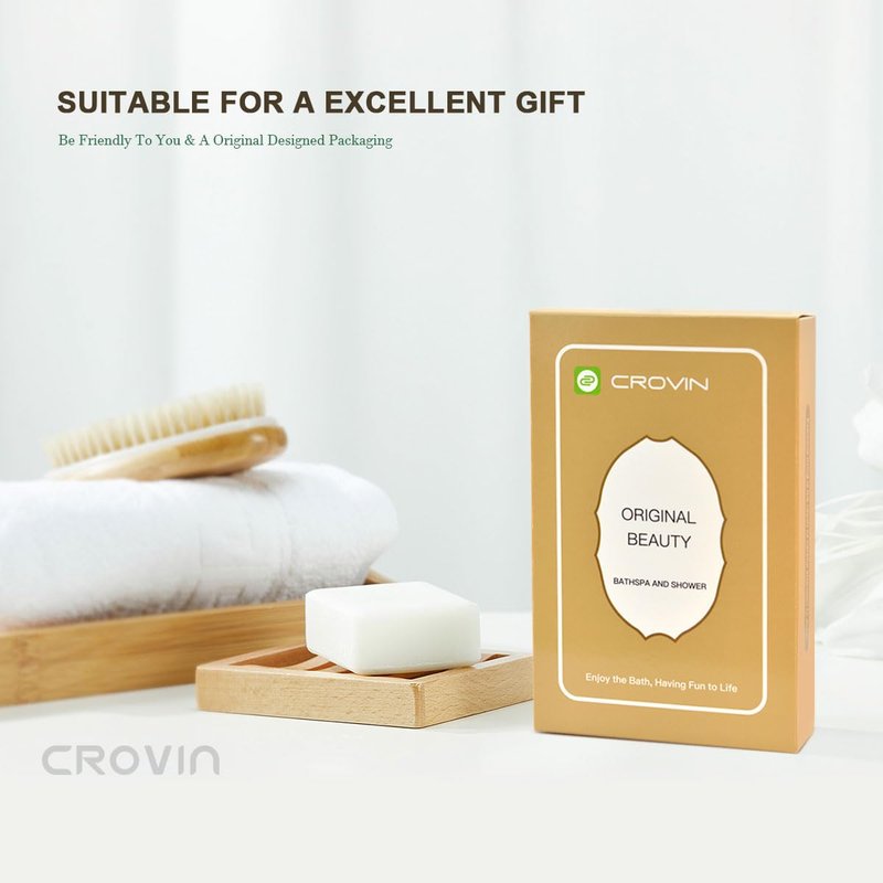 CROVIN Natural Loofah Exfoliating Body Scrubber, Made with Natural Shower Loofah Sponge for Men and Women’s SPA (Pack of 4)
