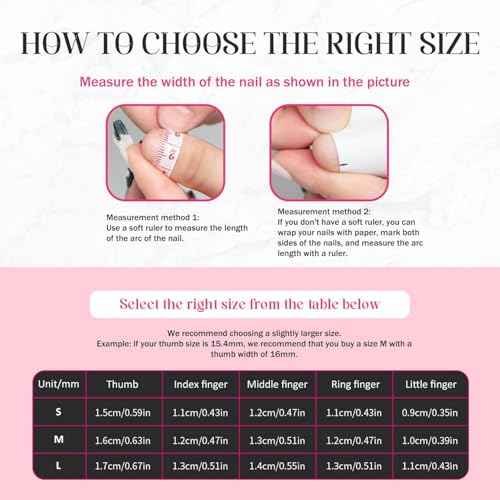 Handmade Press on Nails Long Square Fake Nails Luxury Pearl Rhinestone & 3D Flower Art Designs Salon Quality Acrylic Nails French Tip Gold Rose Steel Ball False Nails Stick on Nail for Women£¨Size M)