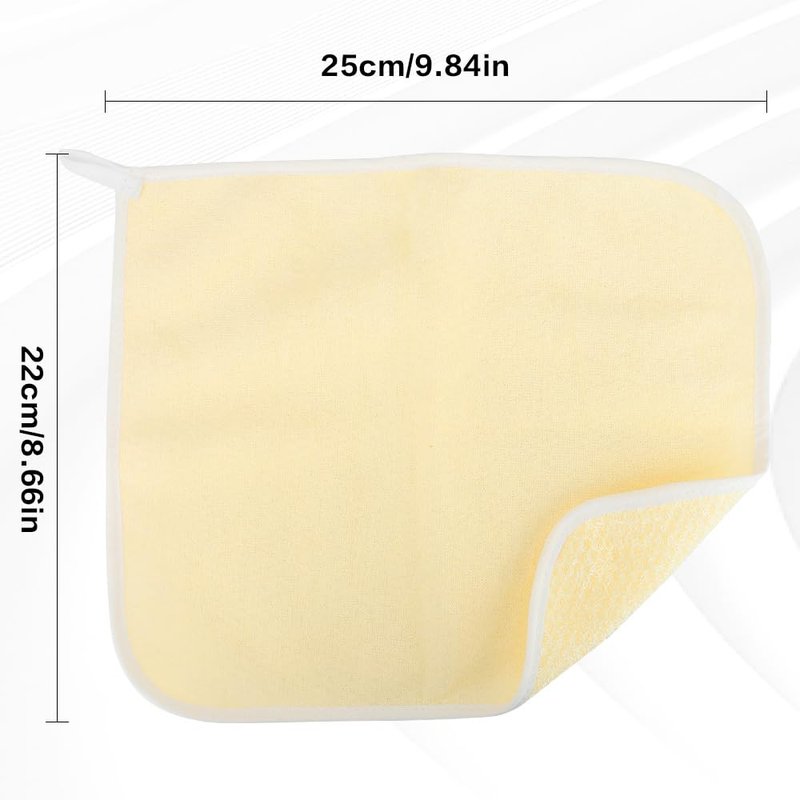 Exfoliating Washcloth,5 Pack Wash Cloths for Showering,Loofah Exfoliating Body Scrubber Exfoliator,Face Wash Scrubber,Body Scrubbers for Use in Shower,Wash Rags for Body,White Frame Exfoliating Towel