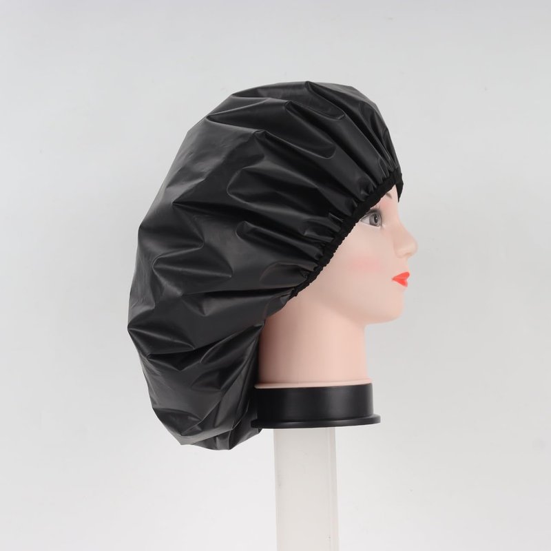 Extra Large Shower Cap XL Satin Lining Shower Bonnet Black Shower Cap for Men Women Thick Long Hair Braids Curly Hair