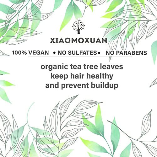 Xiaomoxuan Organic Tea Tree Oil Moisturizing Shampoo Sulfate-Free Paraben-Free - Strengthen and Restore Shampoo Hydrating - All-Natral Hair Moisturizer and Deep Scalp Cleansing Hair Treatment