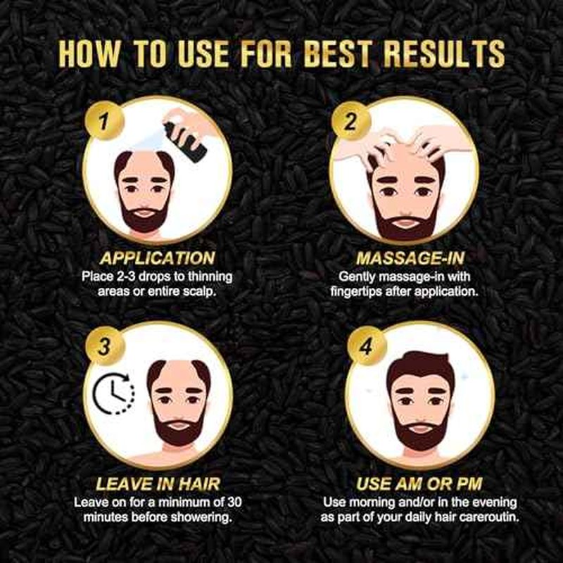 (3Pc) Organic Black Rice Water Spray for Hair Growth, A Solution with Castor Oil & Ginger Root Extract for Thicker, Fuller Hair, Targets Hair Loss and Repairs Damage 300ml/9.6 fl.oz