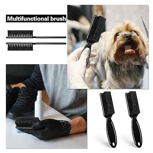 NICEMOVIC Barber Clipper Accessories - 30 Pcs Mini Nylon Brush Set for Blade Trimmer Cleaning, Hair Styling, and Manicure (Black)